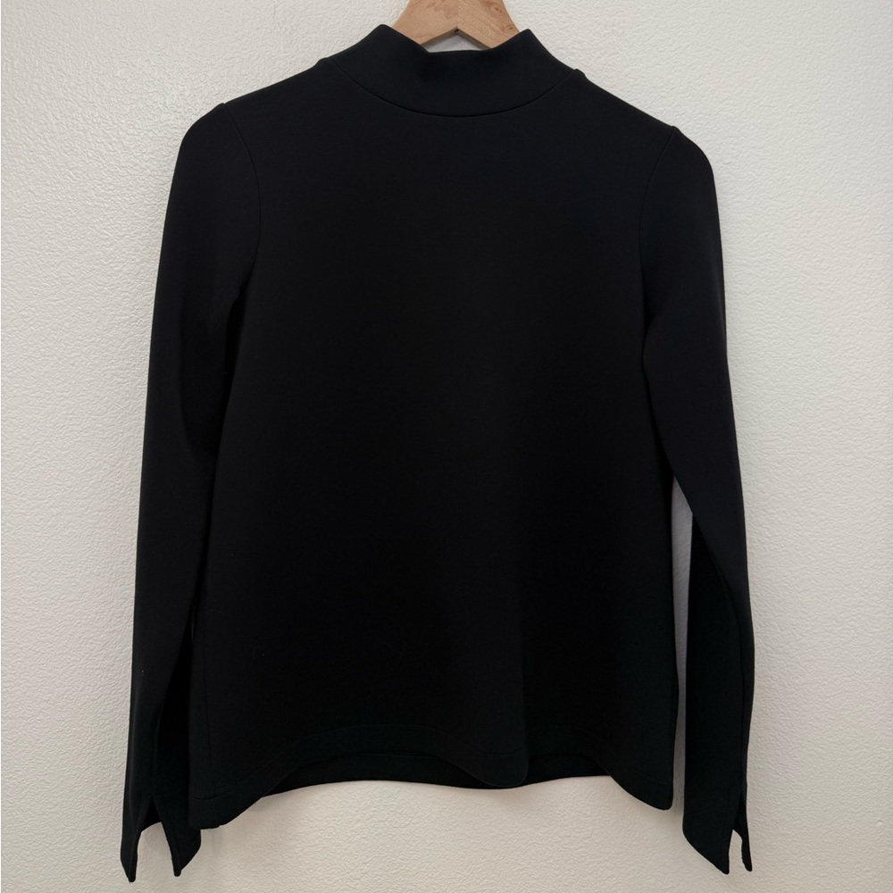 SPANX Air Essentials Mock Neck Long Sleeve Black Top Small - Picture 3 of 8